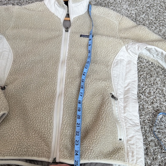 Patagonia Zip Up Jacket Fuzzy Off White Cream Size Large - Picture 11 of 12